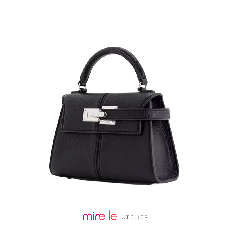Sylvie – Trapezoidal Leather Day Clutch