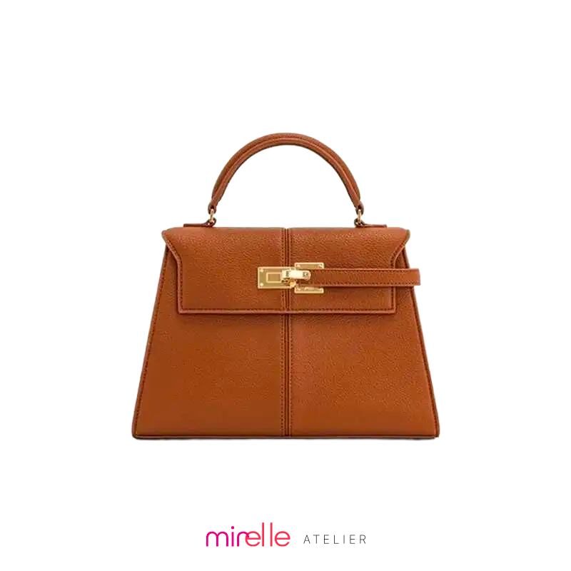 Sylvie – Trapezoidal Leather Day Clutch