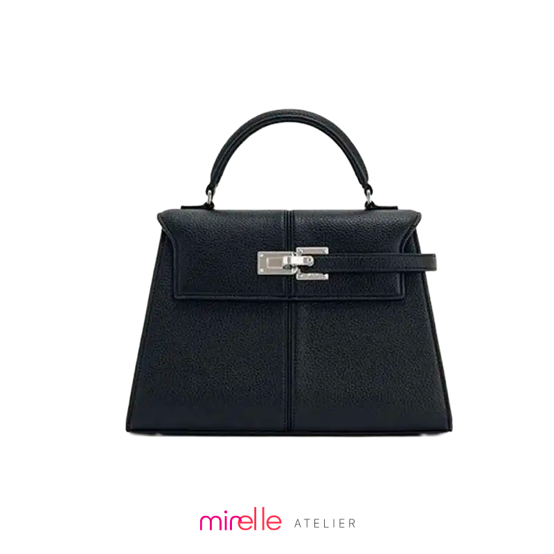 Sylvie – Trapezoidal Leather Day Clutch