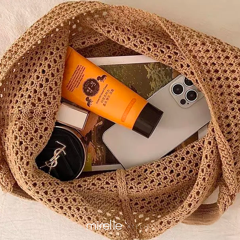 Zéphira – Artistic Weave Canvas Beach Tote Bag